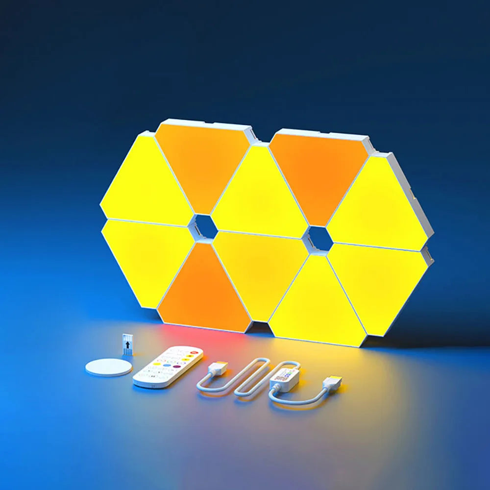 LED Triangular Quantum RGB Wall Lamp Decoration