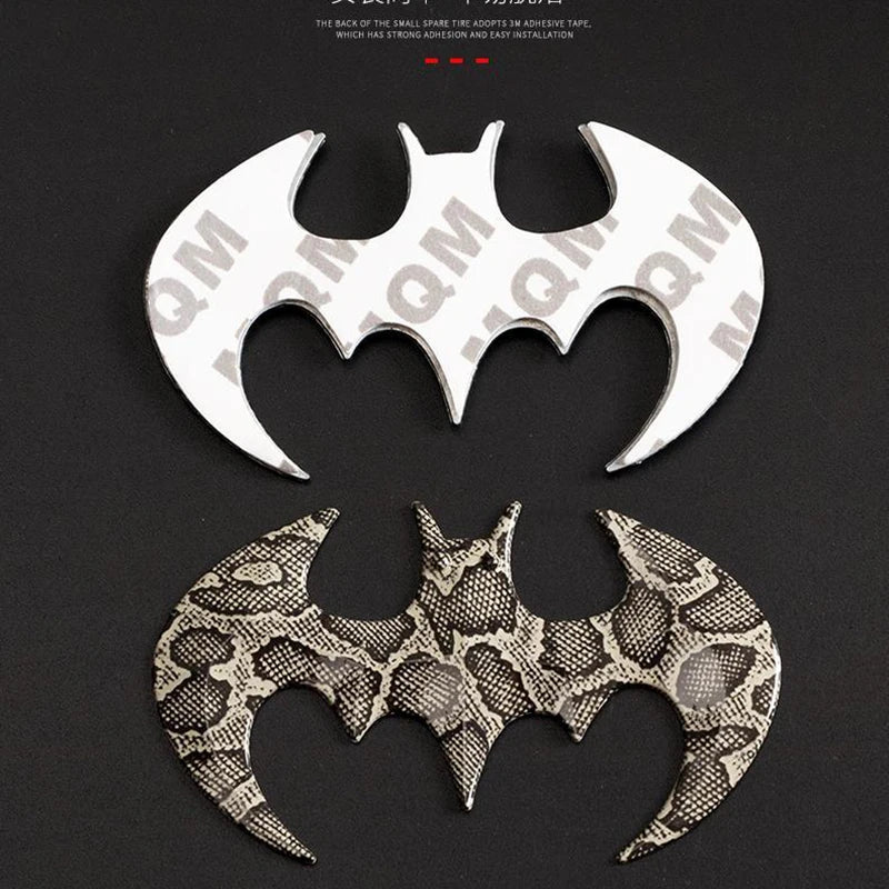3D Metal Carbon Fiber Bat Emblem Badge