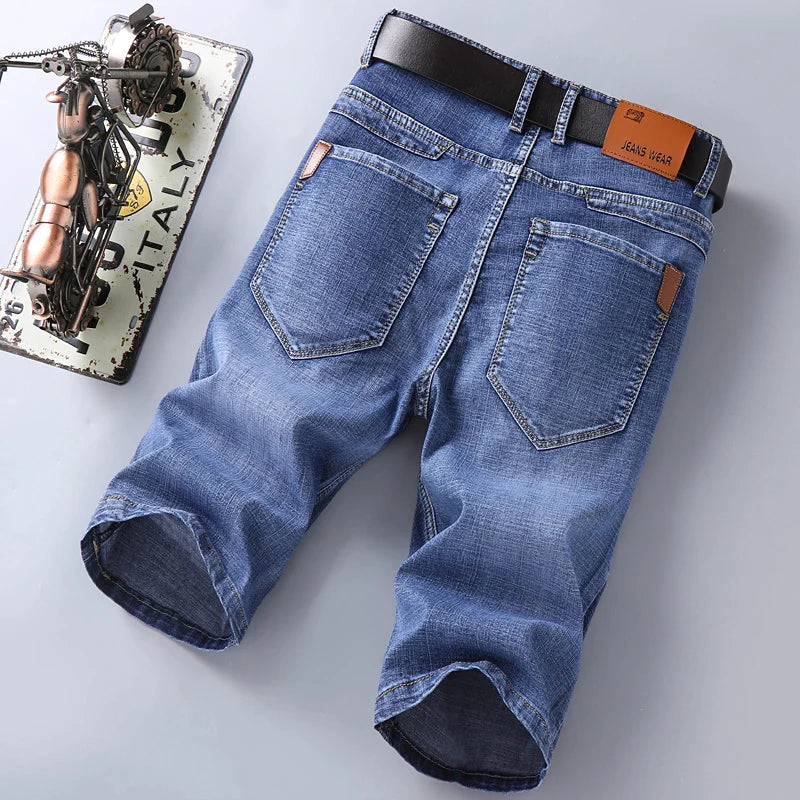 Stretch Black Blue Fashion Design Men's Shorts