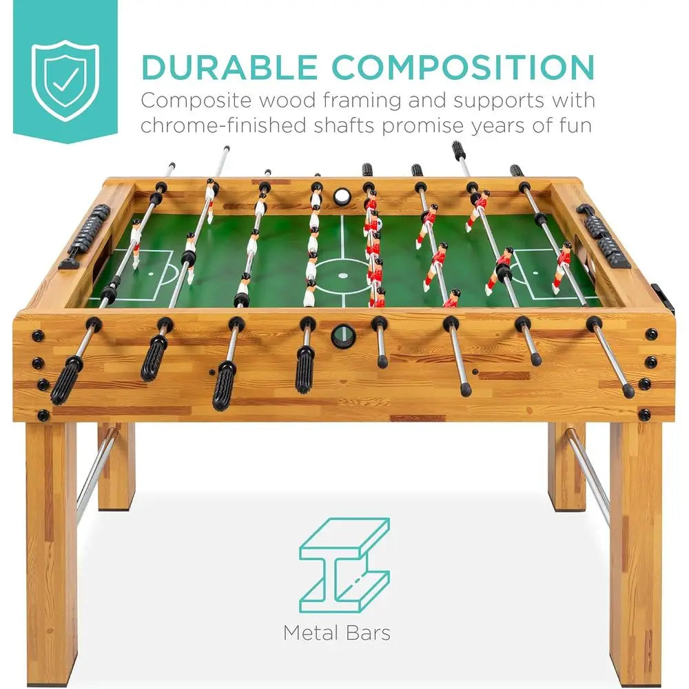Competition Sized Foosball Table w/ 2 Balls, 2 Cup Holders