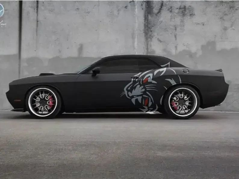 Large Cat Head Fits HellCat Challenger Vehicle Decal