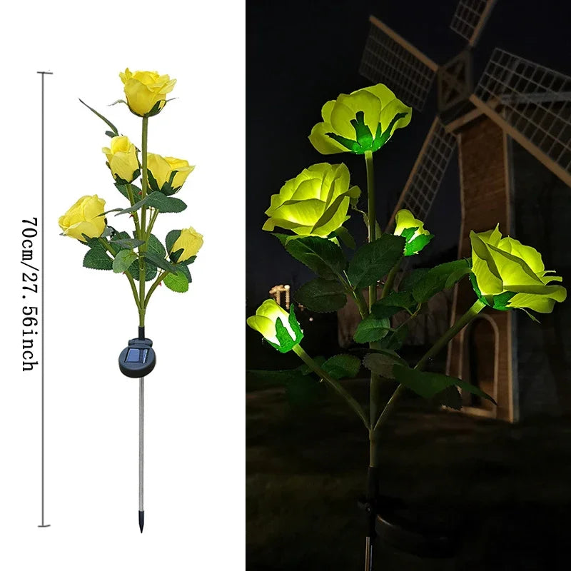5 Heads Rose Solar Lights