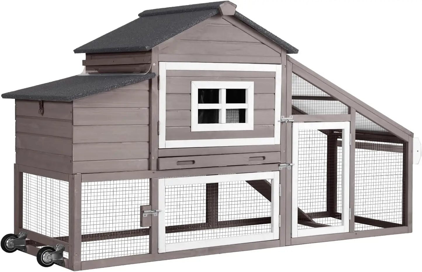 Chicken Coop, Rabbit Hutch Outdoor with Wheels