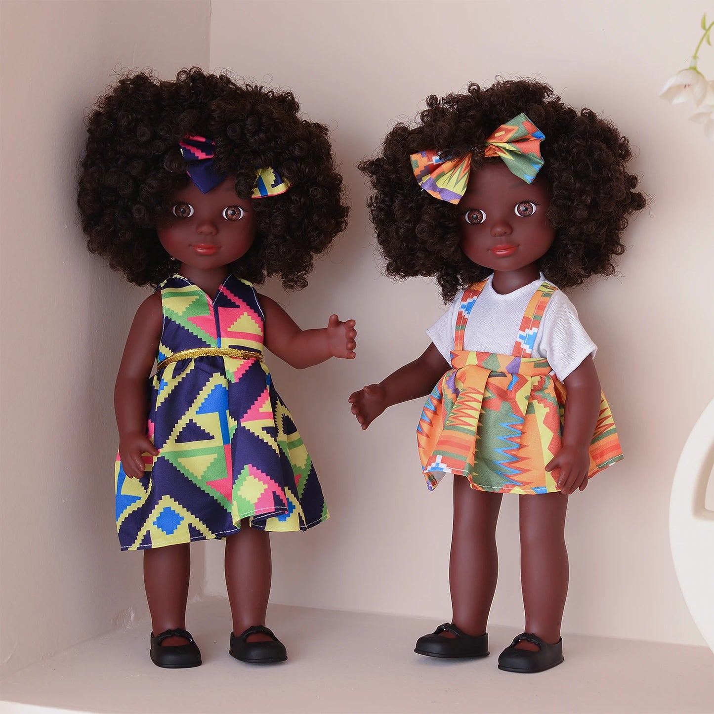 One Piece 14 Inch Black Doll with Curly Hair