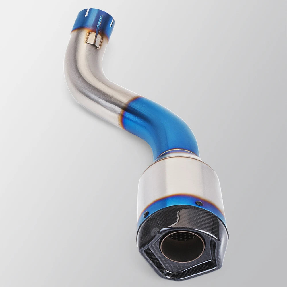 retrofit sr1 blue burning integrated mid-tail motorcycle exhaust kit