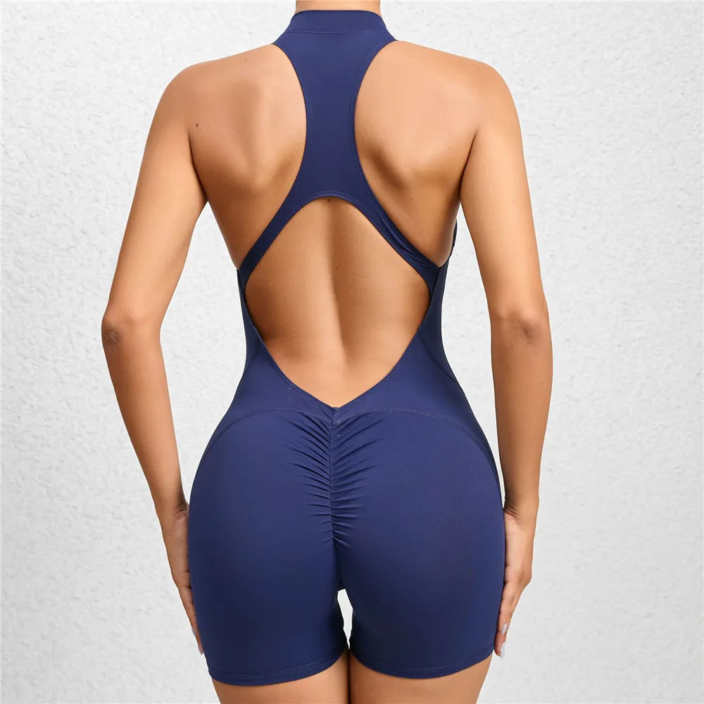 2024 Zipper Women One Piece Jumpsuit