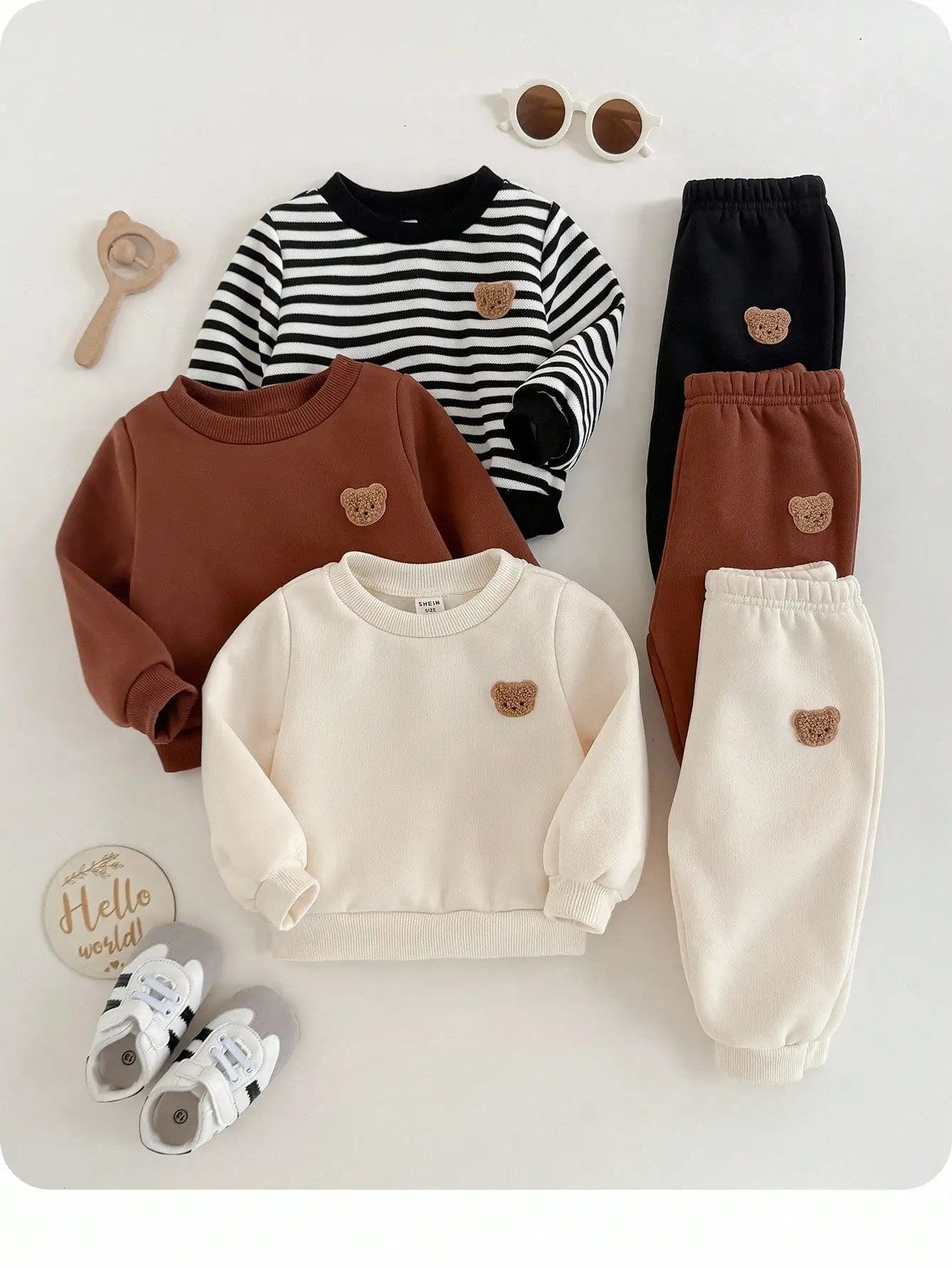 6pcs Set Baby Boy & Girl Cute Cartoon Outfits