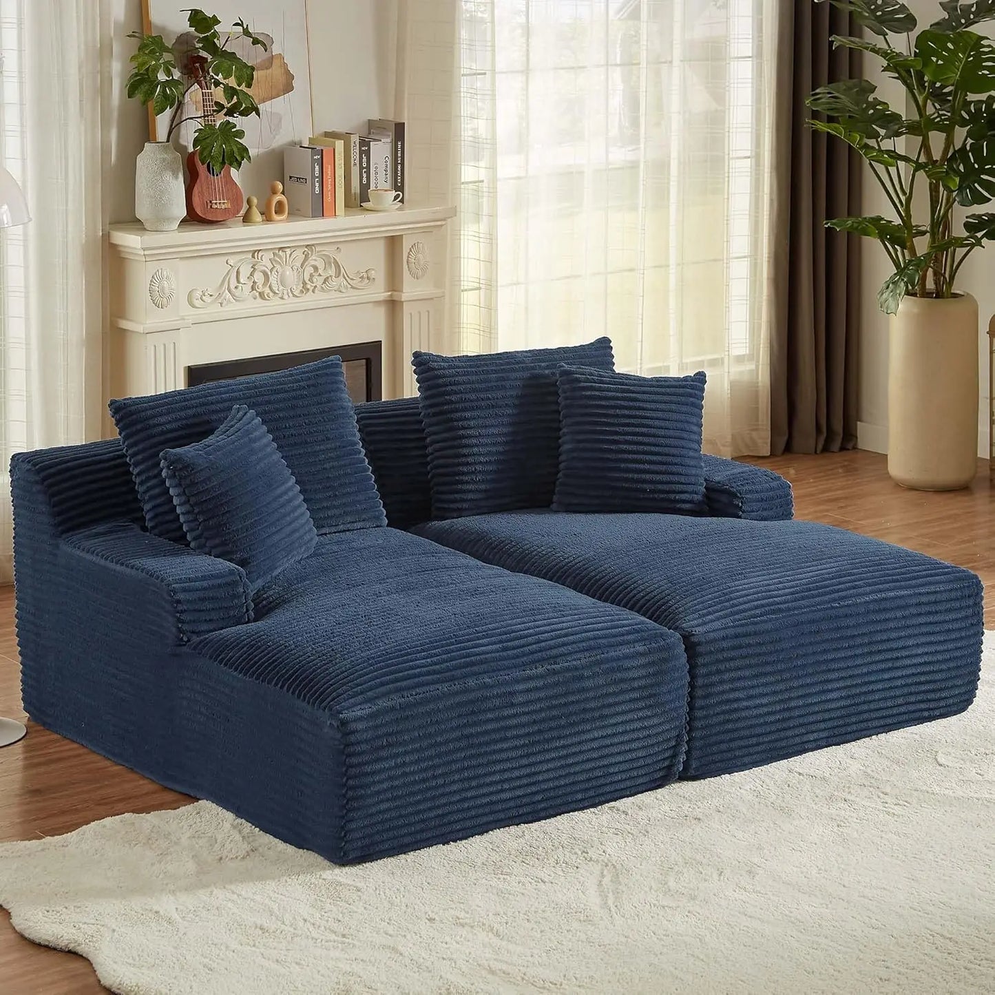 78” Oversized Double Chaise Lounge