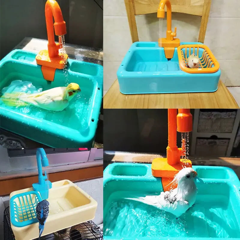 Parrot Bathtub and Bird Shower Basin