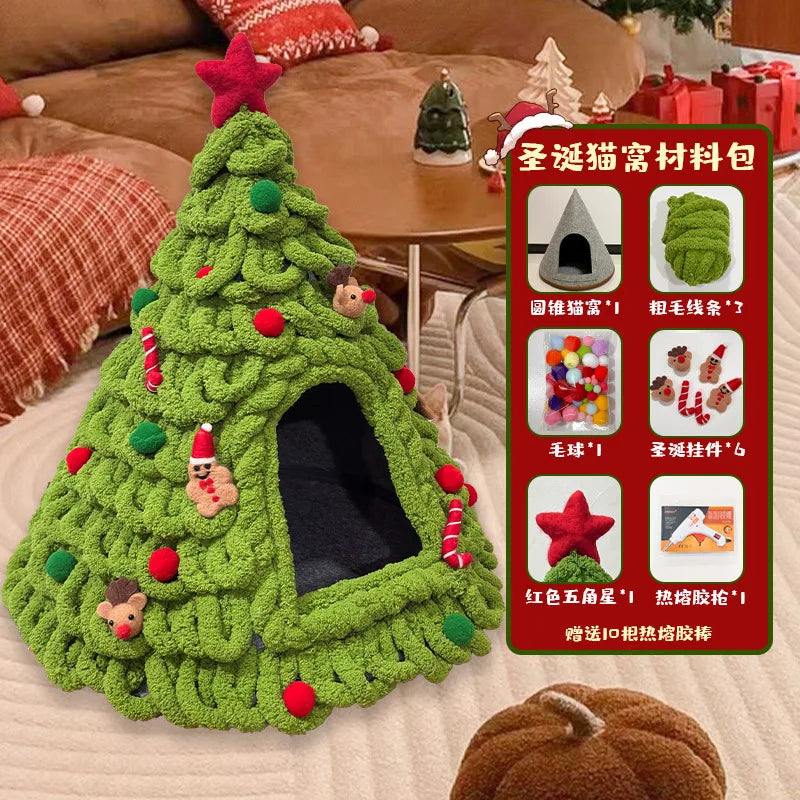 Christmas Tree Bed DIY Yarn Tools Package Homemade