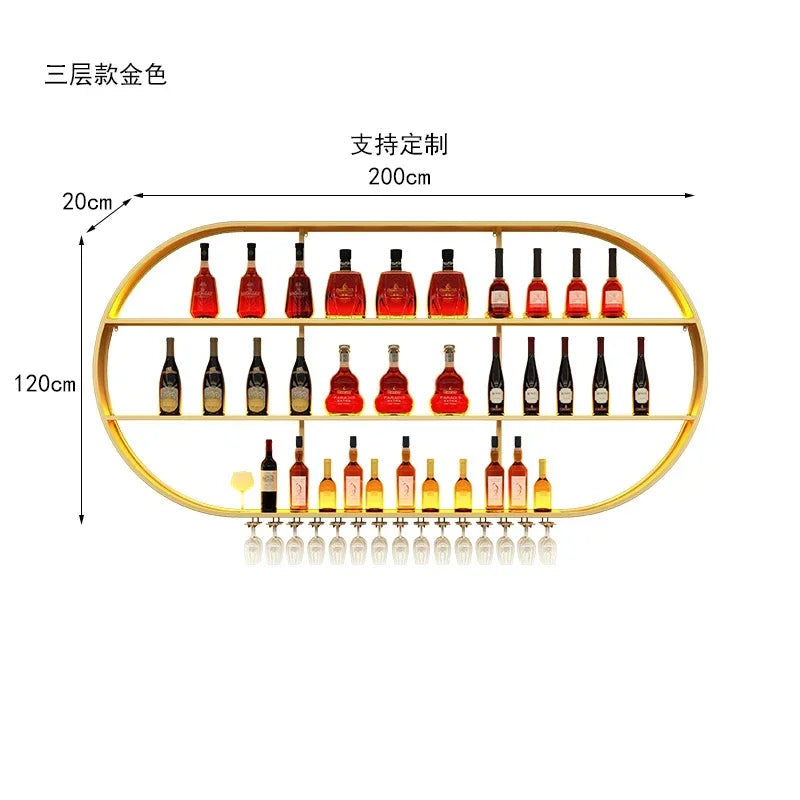 Storage Display Wall Wine Rack Modern Shelf