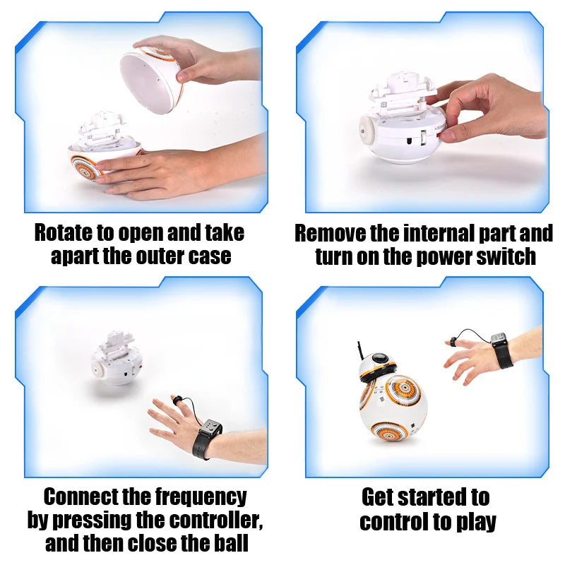 RC Robot 2.4G Radio Remote Control With Sound Watch Gesture Induction Sensor
