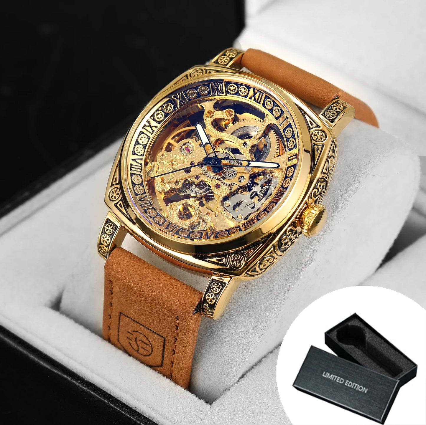 Retro Skeleton Automatic Mechanical Watch