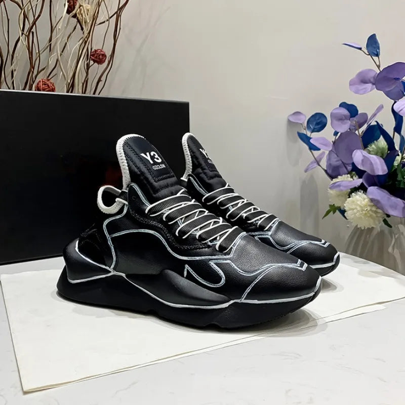 Fashion Graffiti Casual Shoes Genuine Leather