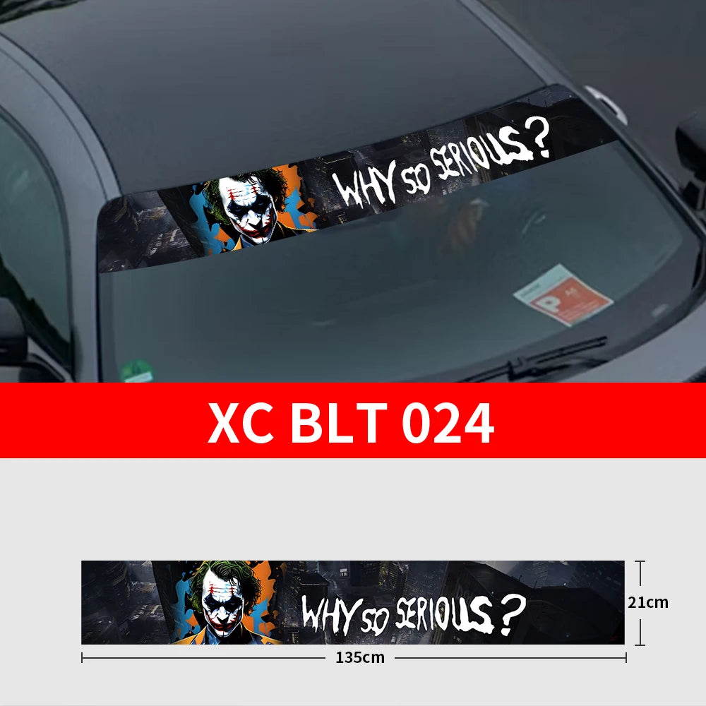 Why So Serious Joker Front Rear Windshield Window Stickers