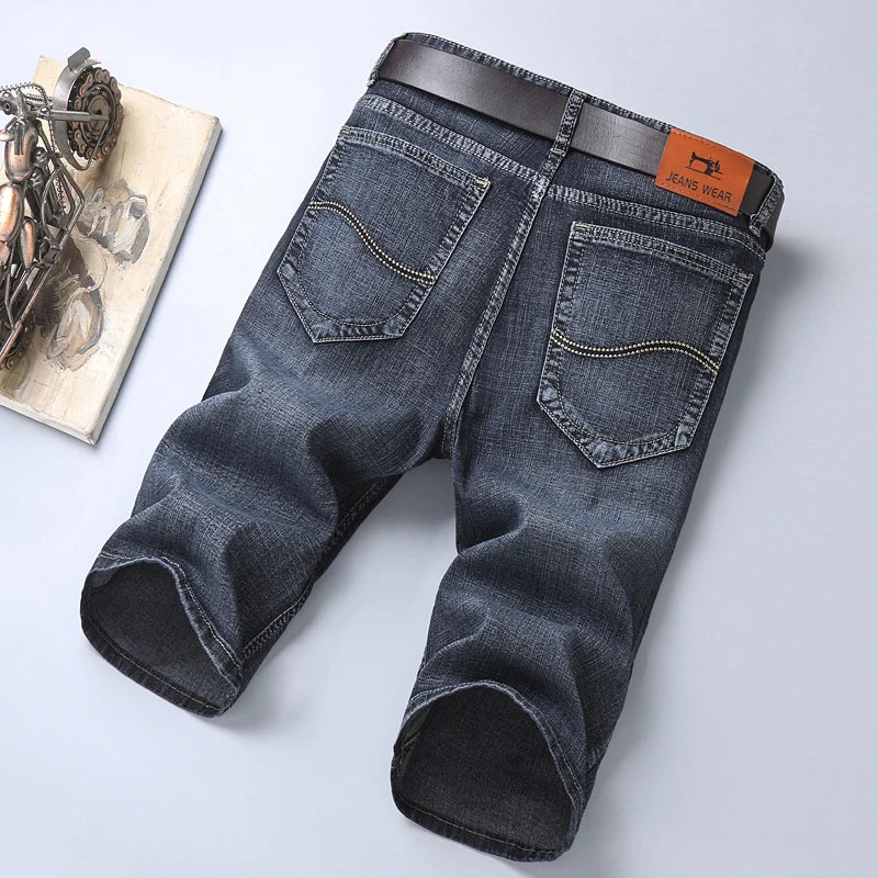 Stretch Black Blue Fashion Design Men's Shorts