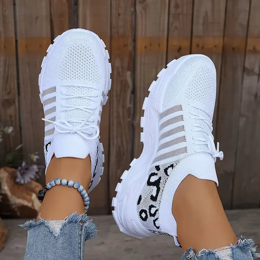 Leopard Print Sneakers Lightweight and Breathable
