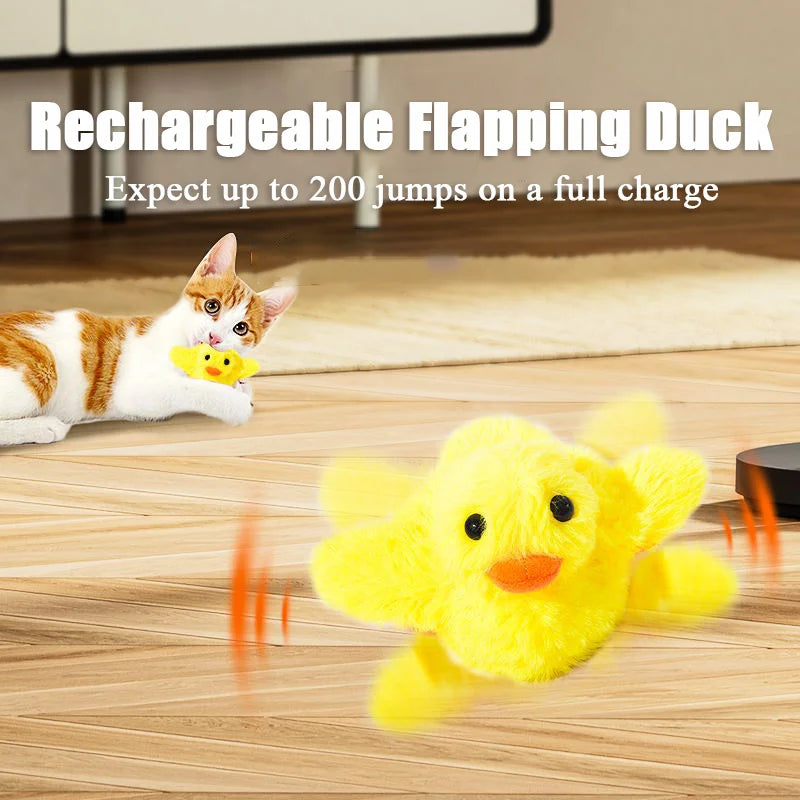 Flapping Duck Interactive Washable Cat Plush Toy