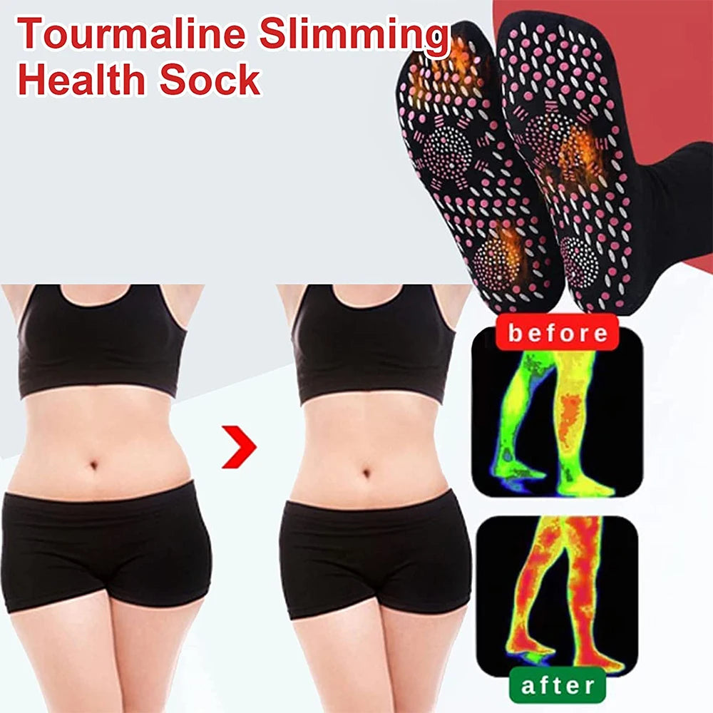 Tourmaline Acupressure Self-Heating Shaping Socks