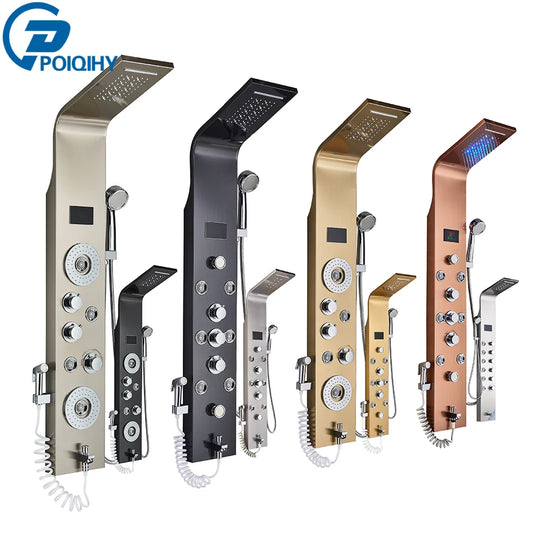 LED Rain Waterfall Shower Column Digital Display
