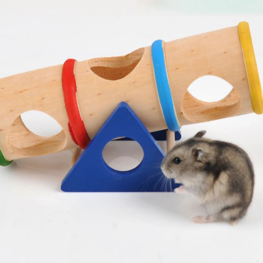 Pet Toy Wooden See-Saw Bucket for Hamsters