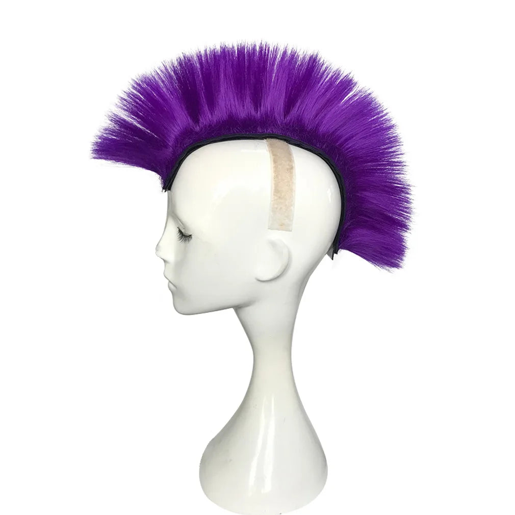 Punk Mohawk Synthetic Wigs Helmet Decoration