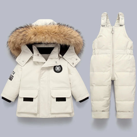 Children Warm Down Jacket Set 2pcs Snowsuit