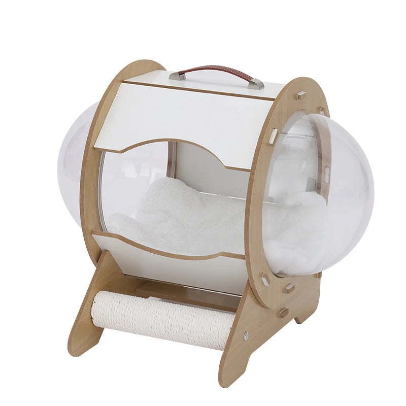 Cat Nest Four Seasons Wooden Capsule House