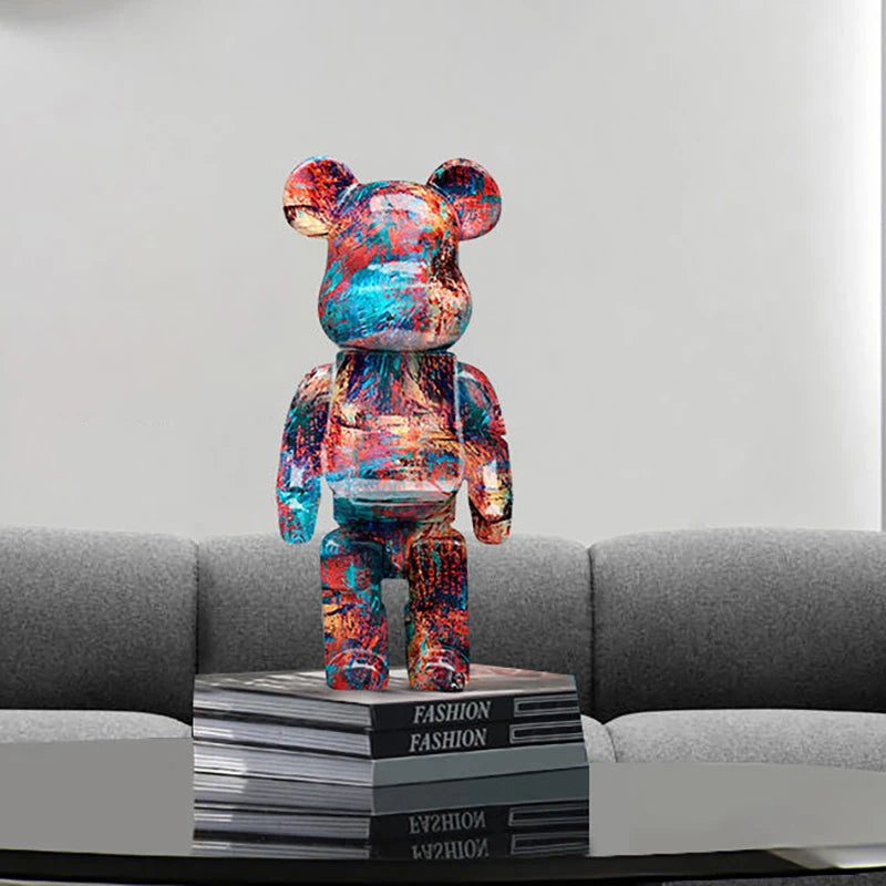 27cm/10Inches Graffiti Bear Figurine Home Decor