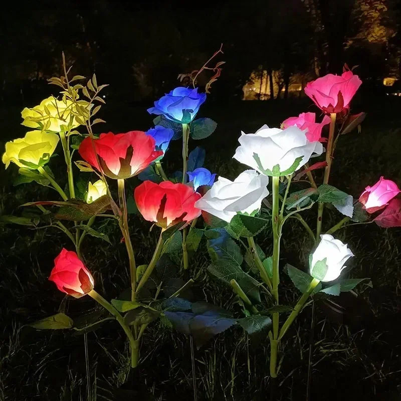 5 Heads Rose Solar Lights