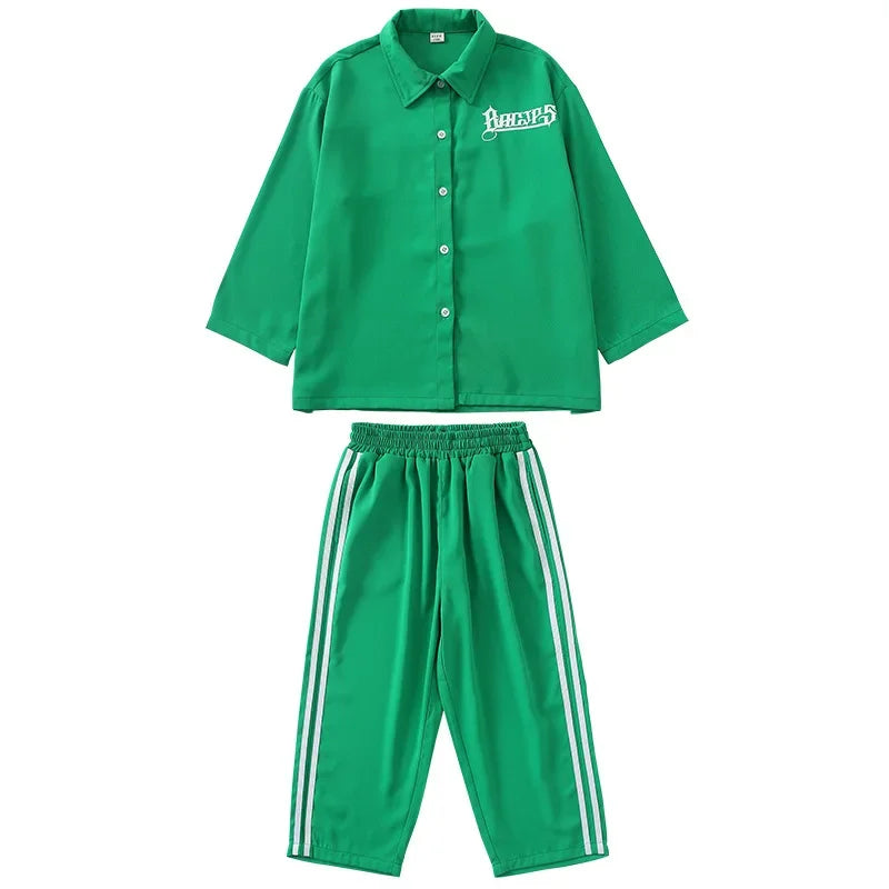 Children's Hip-hop Clothes Street Green Unique
