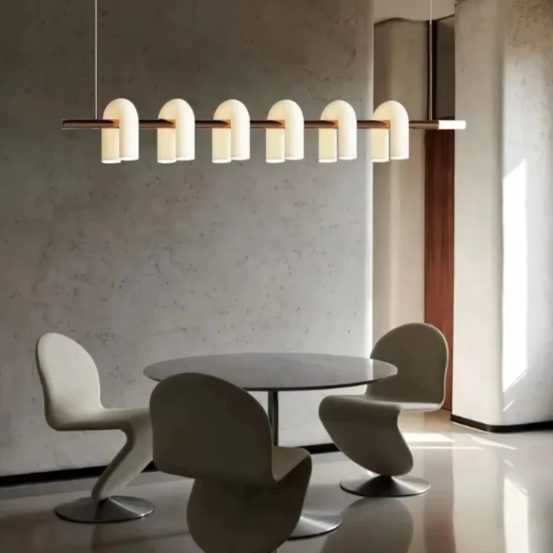 Modern Creative U-Shaped White Glass LED Lighting