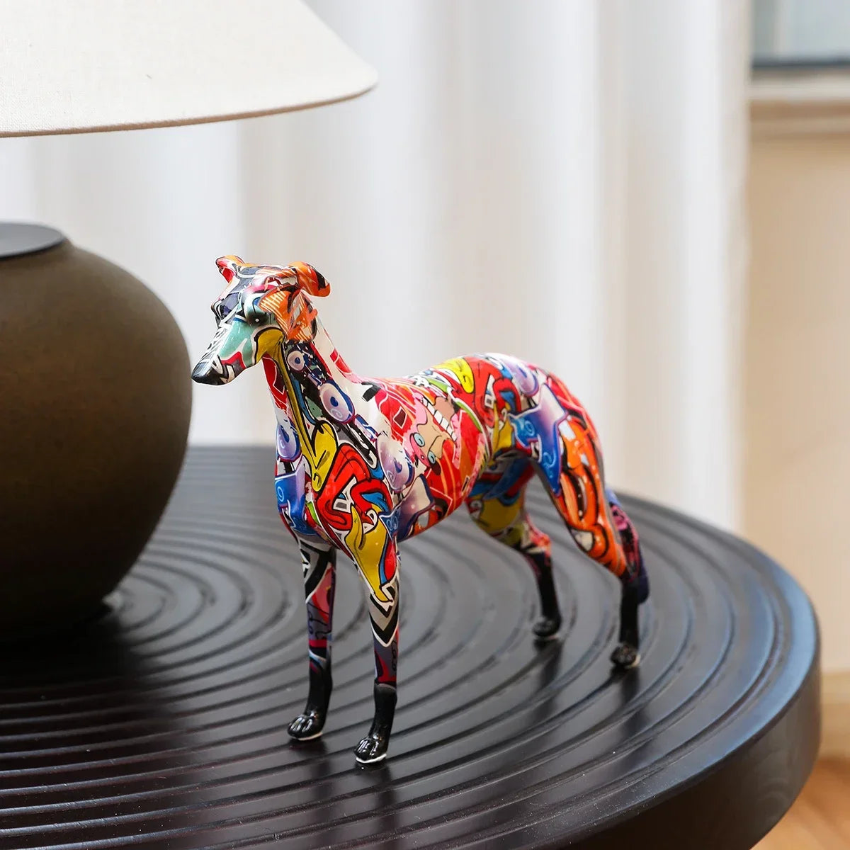 9.84inch Graffiti Greyhound Home Decoration