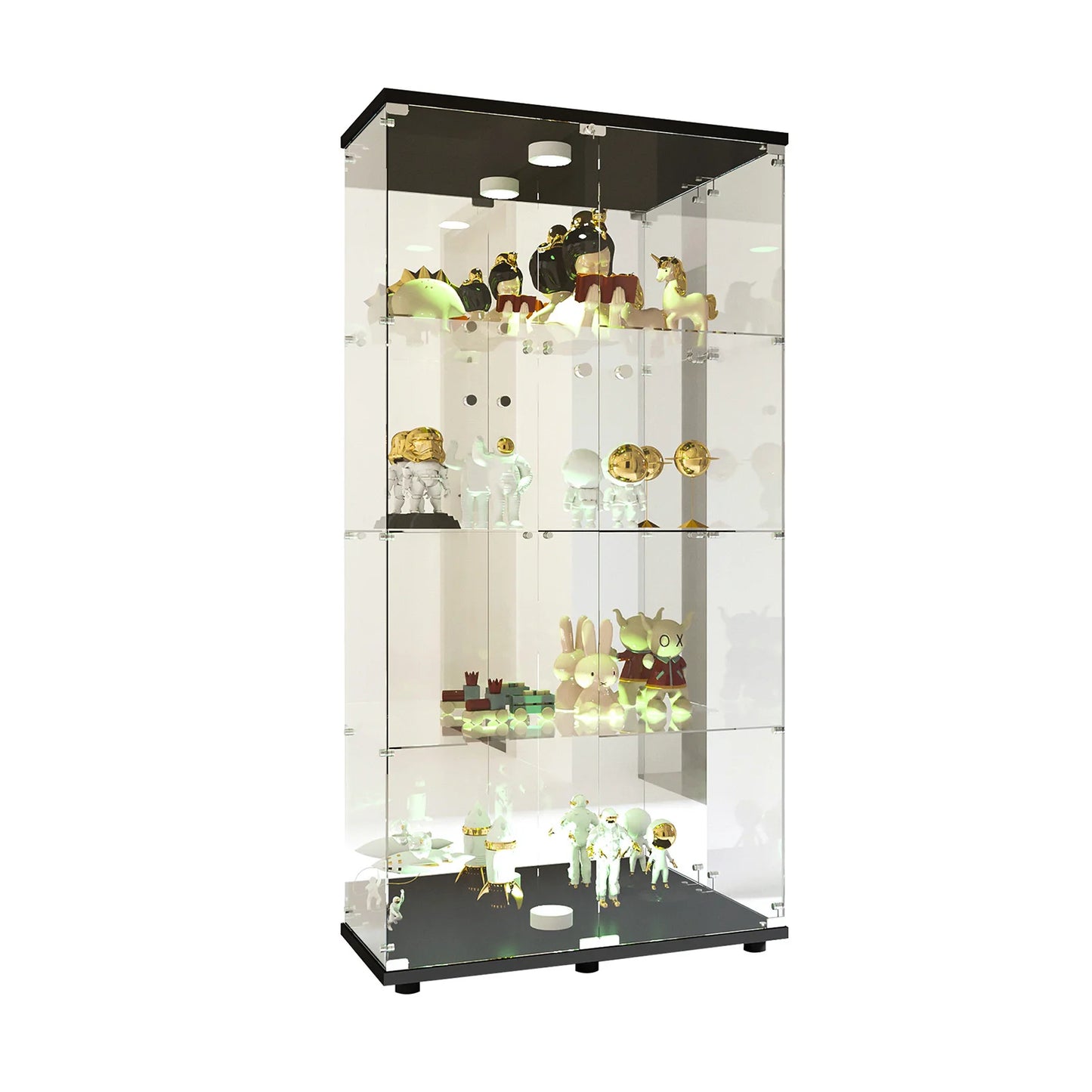 Glass Display with Light Showcase Wine Cabinet
