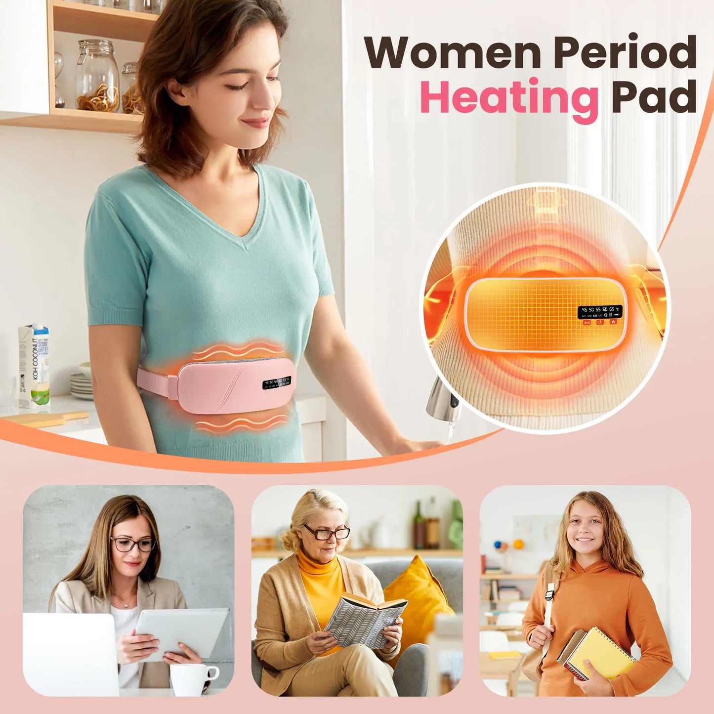 5 Modes Electric Heating Vibration Waist Massage Belt