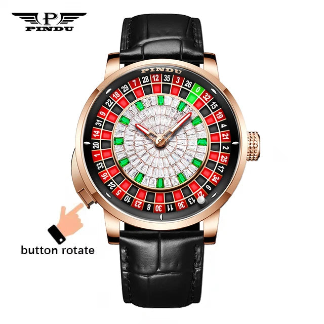 Push Button Gambling Table Roulette Watch