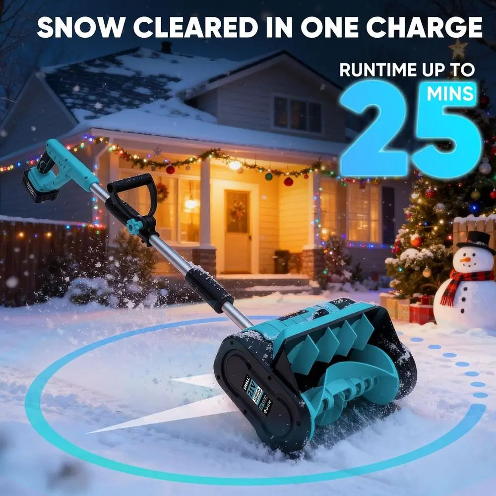 21V Brushless Cordless Snow Shovel 4AH Battery Powered