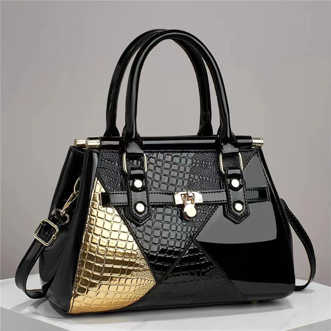 Fashionable Luxury Texture Lizard Pattern Shoulder Bag