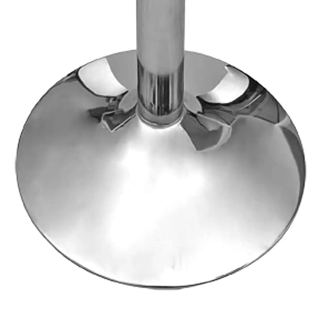 High Gloss White Bar Table with Single Steel Leg