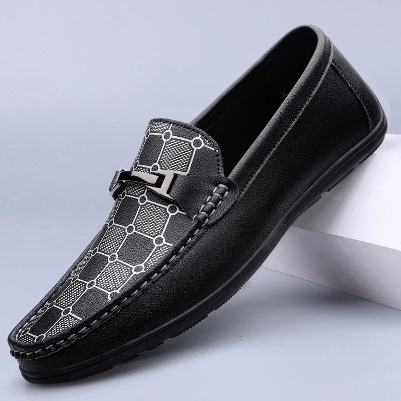 GENUINE LEATHER LUXURY MEN DESIGNER MOCCASINS