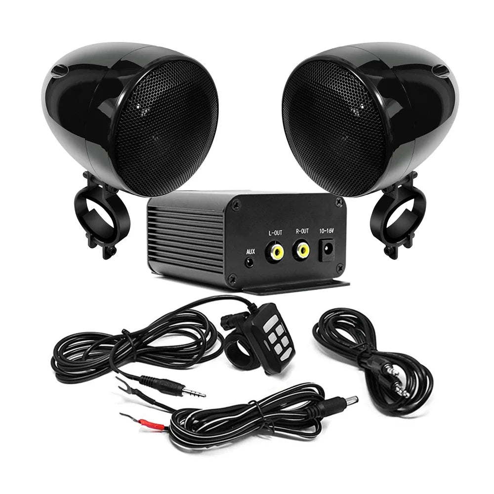 Motorcycle Audio Set with 150W Stereo 2ch Amplifier