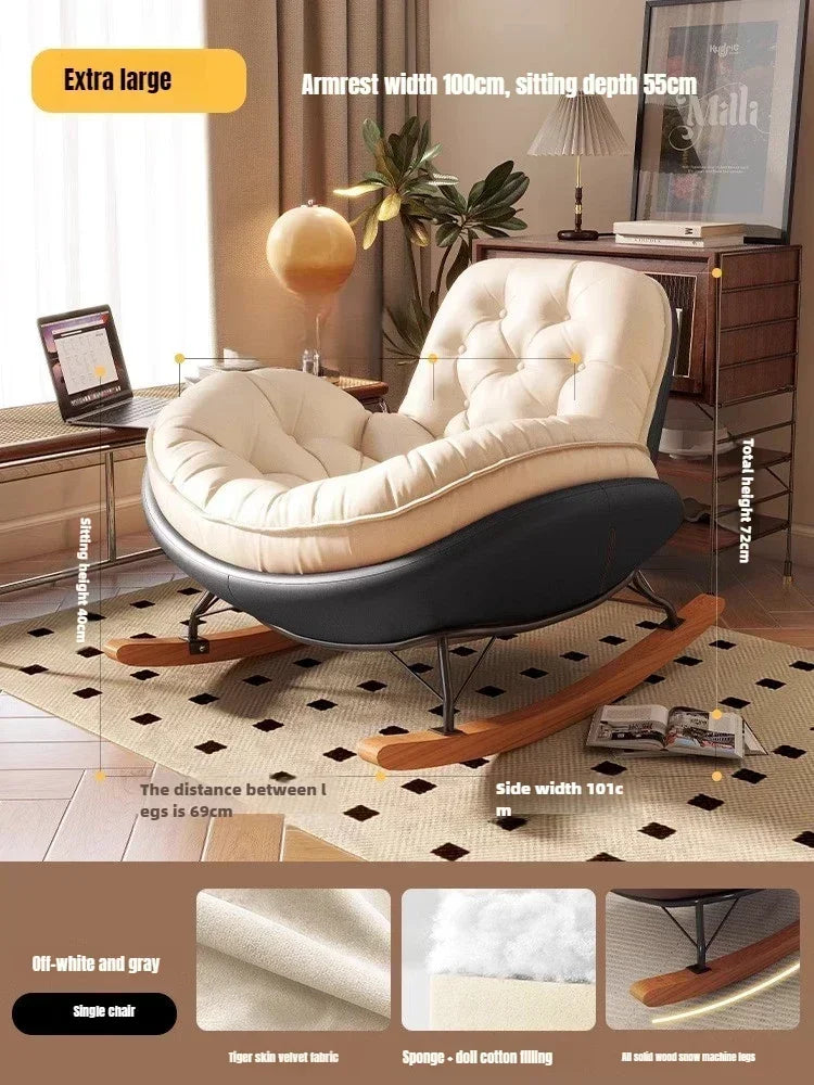 Modern Luxury Honeycomb Lazy Rocking Chair