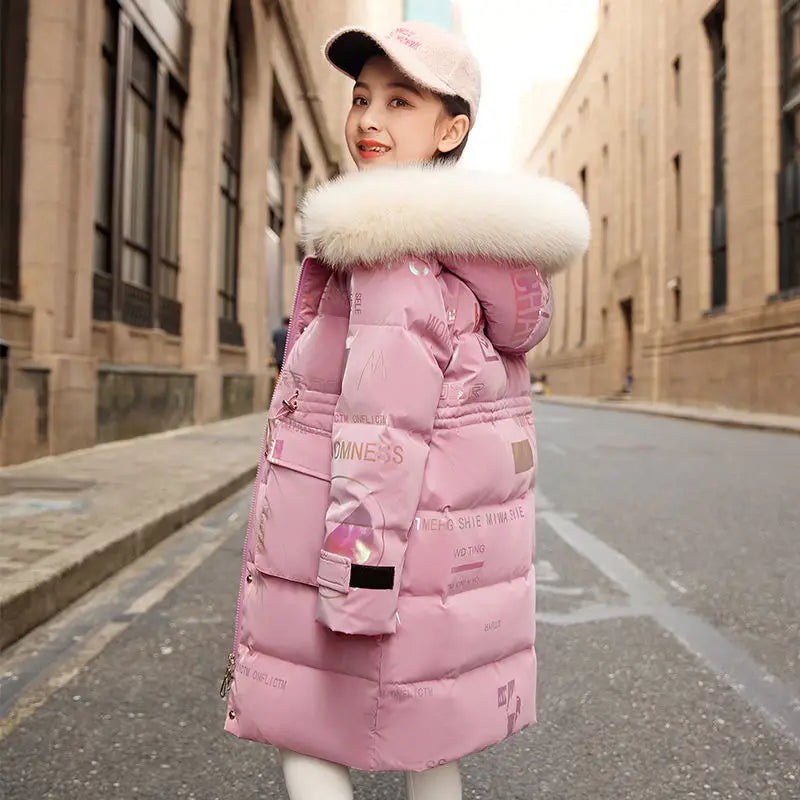 5 6 8 10 12 14 Years Girls Long Style Parka