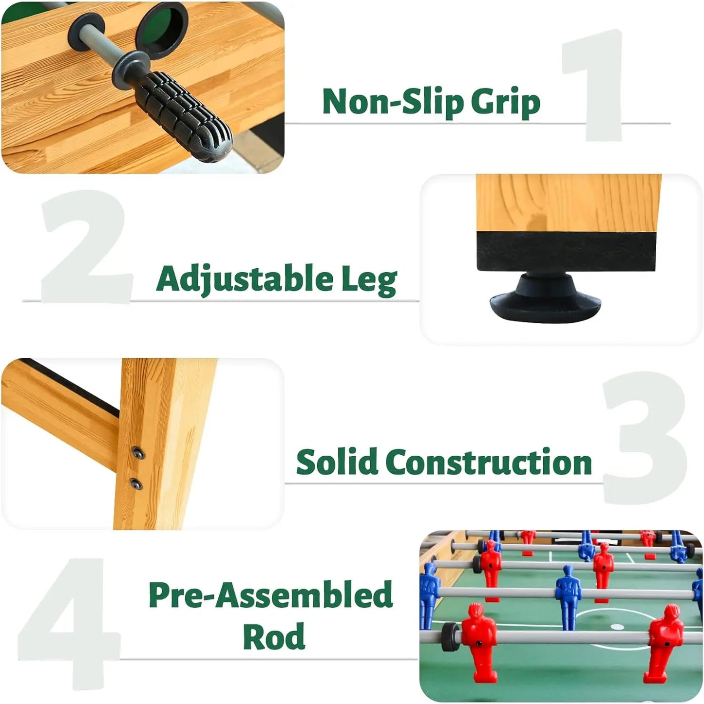 8-In-1 Combo Game Table Set For Home
