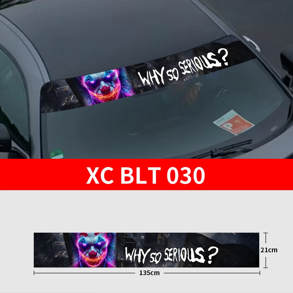 Why So Serious Joker Front Rear Windshield Window Stickers