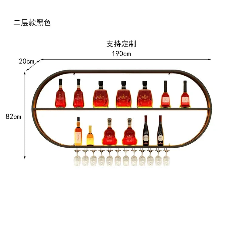Storage Display Wall Wine Rack Modern Shelf