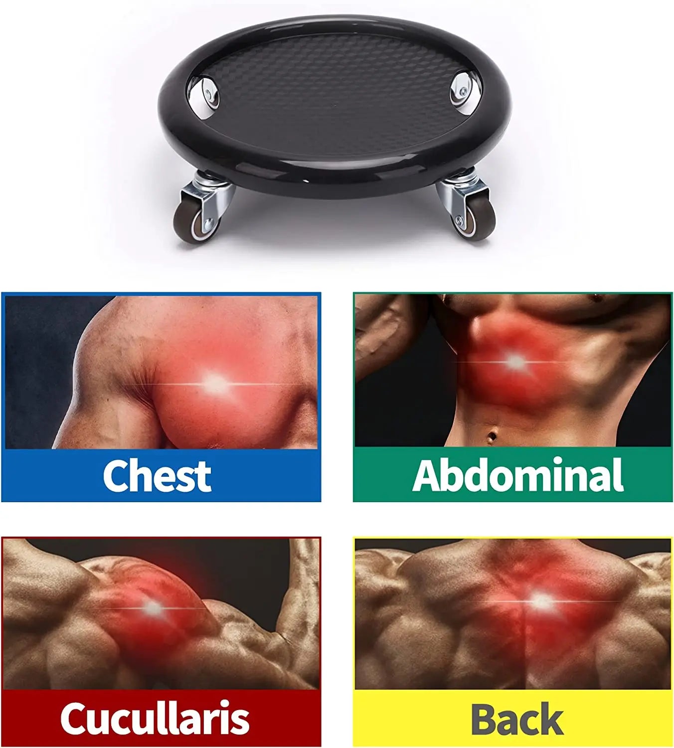 Abdominal Muscle Plate 4-wheel Sliding Roller Disc