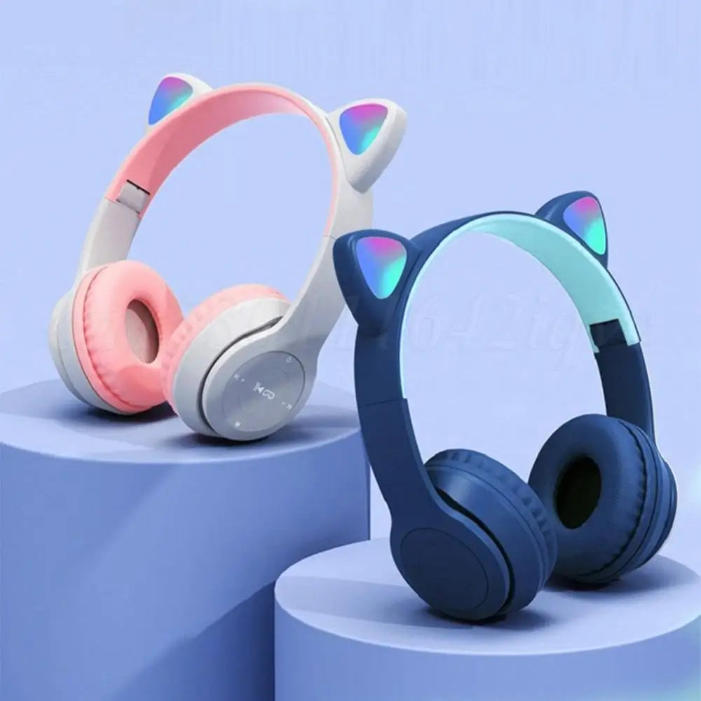 Wireless Headphones Cat Ear Gaming Headset