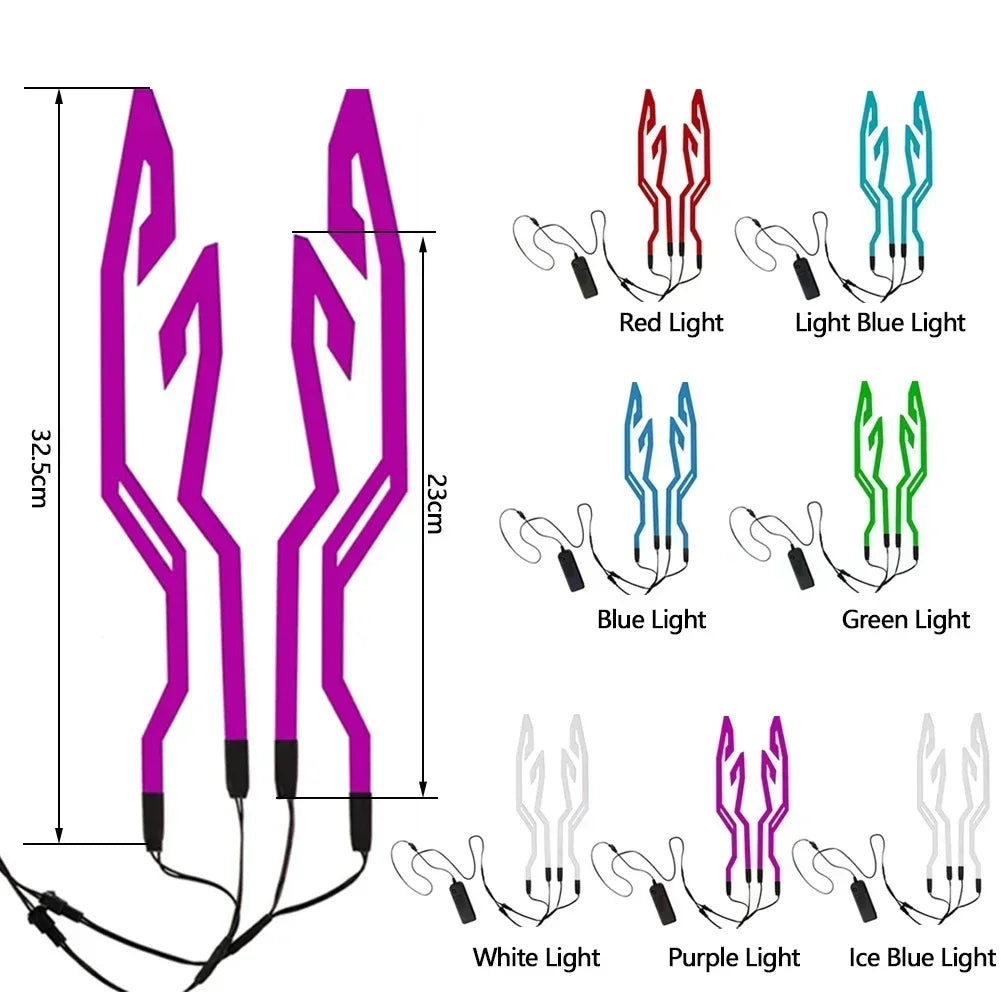 Waterproof LED Cold Light 4-in-1 Motorcycle Bike Helmet Strip Sticker