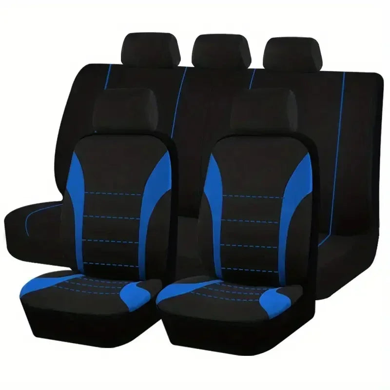 Seat Cover Polyester Fabric 7 Piece Set Four Season Universal